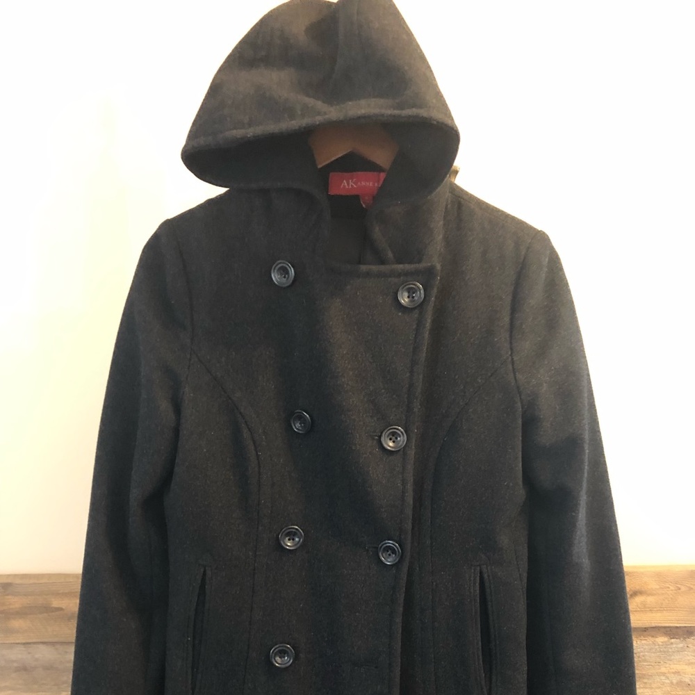 Anne Klein Hooded Peacoat